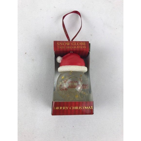 Special 2" Granddaughter snow globe glass Christma - Picture 1 of 3